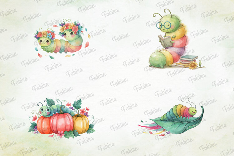 Garden Caterpillar Clipart PNG, cute caterpillar clipart png example image 1
