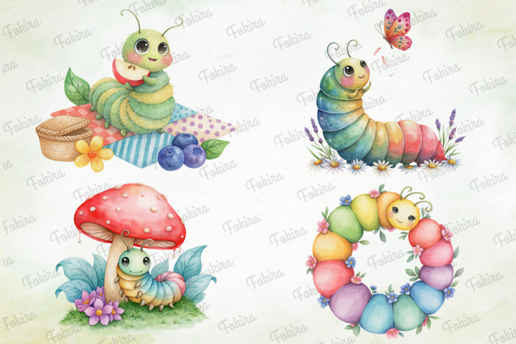 Garden Caterpillar Clipart PNG, cute caterpillar clipart png
