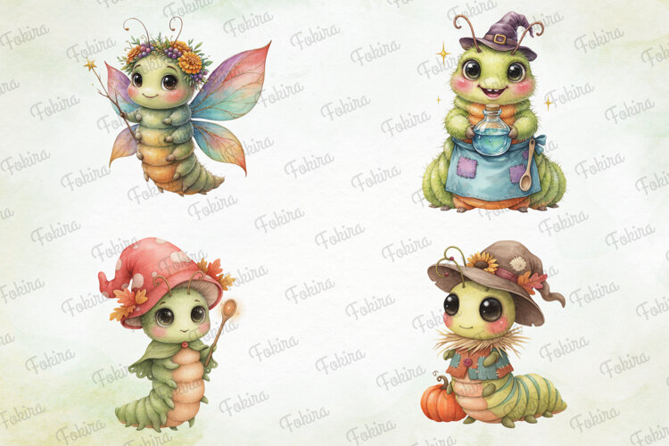 Halloween Caterpillar Clipart png, Halloween clipart png example image 1