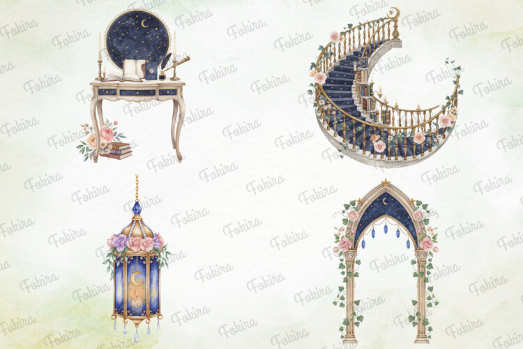 Celestial Watercolor Clipart pnh, celestial watercolor png example image 1