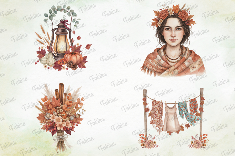 Cottagecore Harvest Clipart PNG, cottagecore harvest clipart