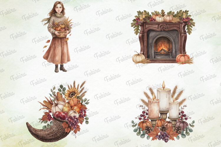 Rustic Harvest Hearth Clipart PNG , rustic harvest hearth example image 1