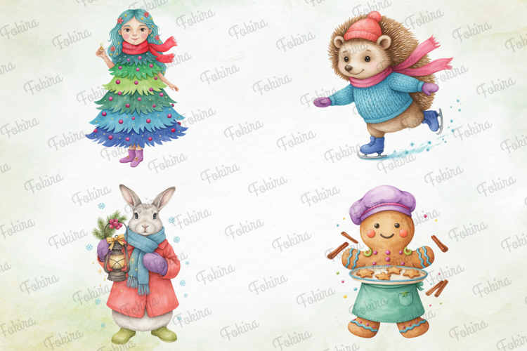 Rainbow Frosty Friends Clipart PNG, rainbow frosty friends