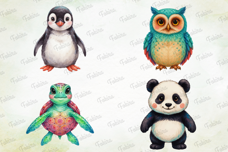 Tiny Cuddle Critters Clipart , cute animal clipart, baby png