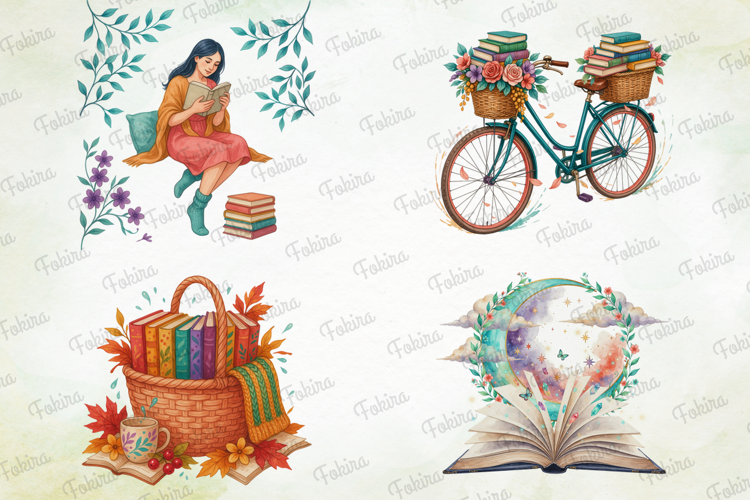 Bookish Reading Clipart png, bookish clipart,reading clipart