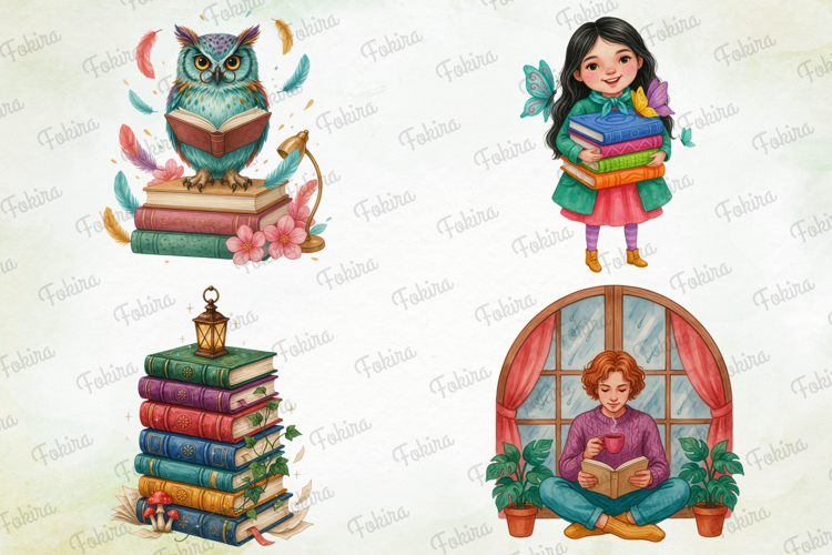 Bookish Reading Clipart png, bookish clipart,reading clipart