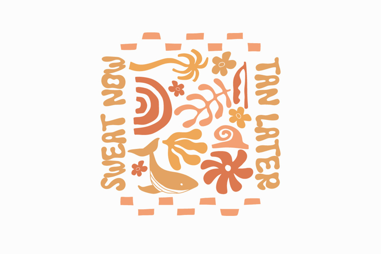 Sweat Now Summer Flowers Beach T-shirt Design