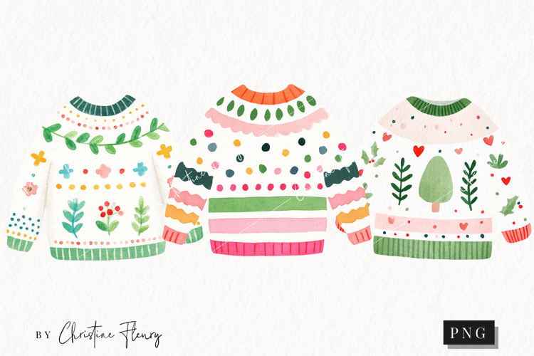 Christmas Watercolor Clipart Image 5