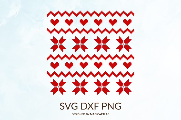 Sweater Pattern SVG|Christmas Pattern Cut File