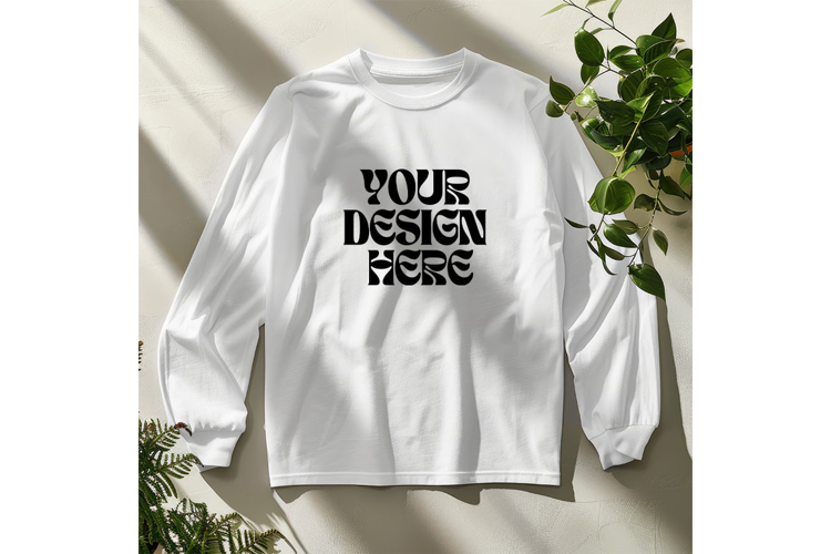 Christmas White Sweatshirt Model Mockup Gildan18000 Oversize