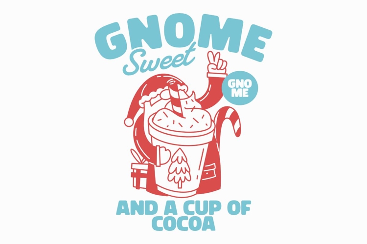 Gnome Sweet and a Cup Of Cocoa Christmas T-shirt
