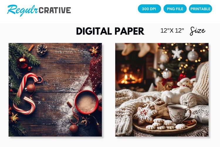 Sweet and Cozy Christmas Digital Paper, Christmas Pattern