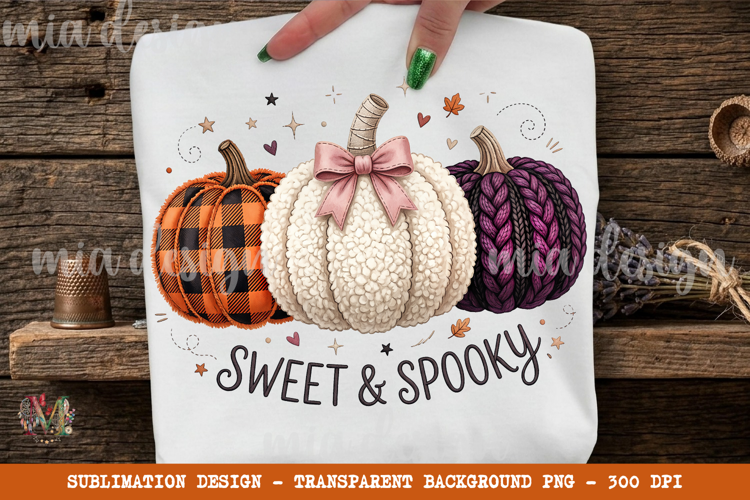 Sweet and Spooky PNG, Cute Pumpkins Sublimation Design