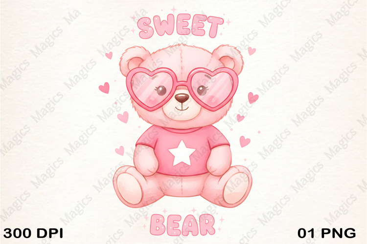 SWEET BEAR Clipart PNG