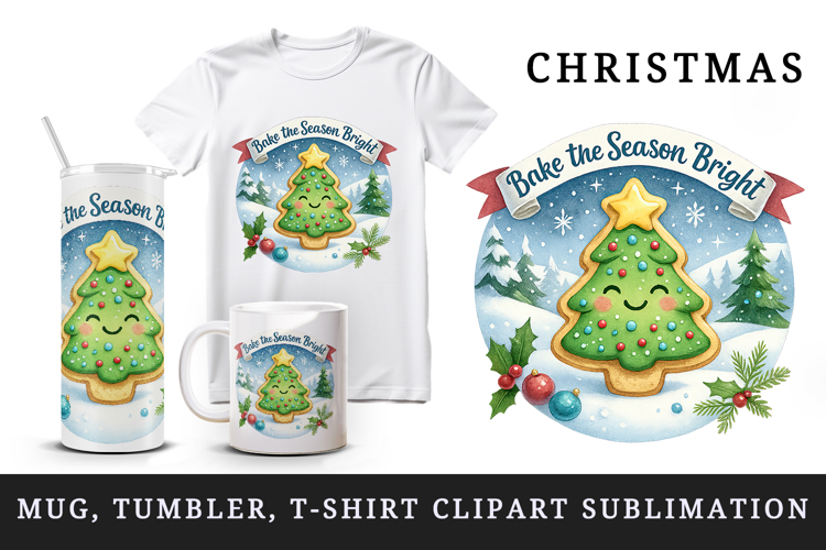 Sweet Christmas tumbler, mug wrap, clipart sublimation png example image 1