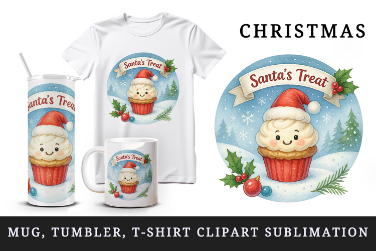 Sweet Christmas tumbler, mug wrap, clipart sublimation png