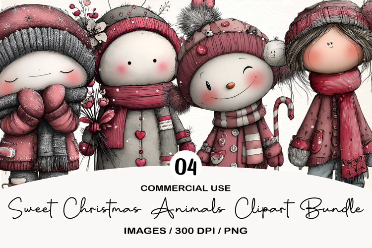 Christmas Snowman Clipart Image 14