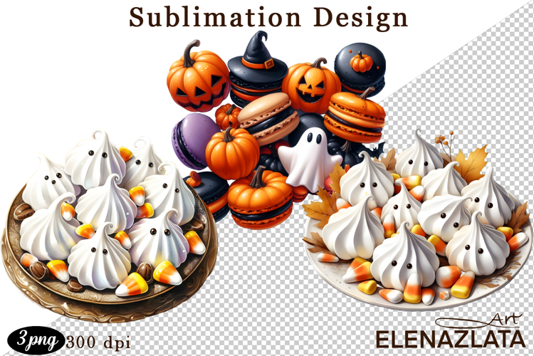 Sweet Halloween Clipart, Happy Halloween watercolor clipart