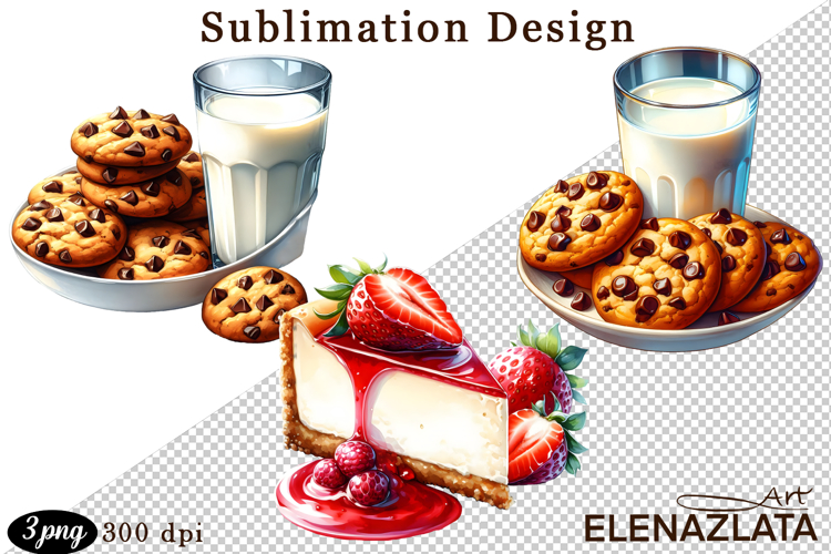 Sweet Clipart, Watercolor Sweet Flavors Clipart