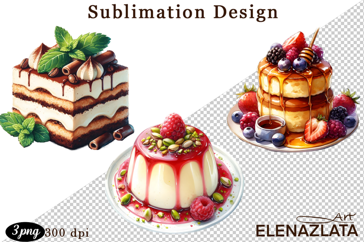 Sweet Clipart, Watercolor Sweet Flavors Clipart