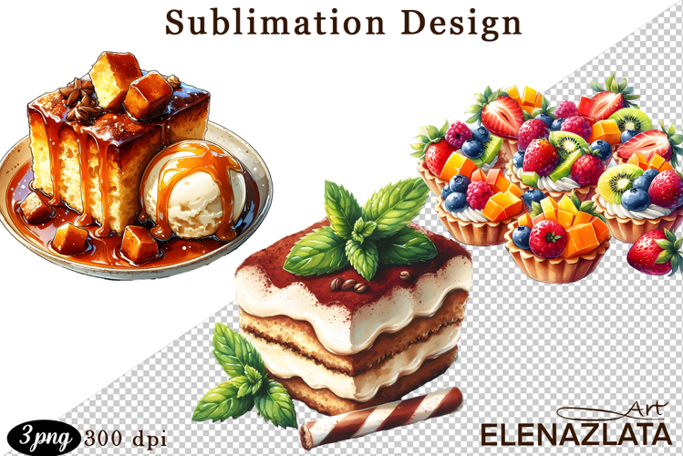 Sweet Clipart, Watercolor Sweet Flavors Clipart