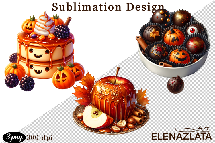 Sweet Halloween Clipart, Happy Halloween watercolor clipart