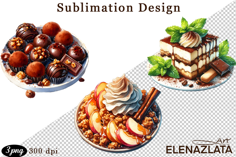 Sweet Clipart, Watercolor Sweet Flavors Clipart