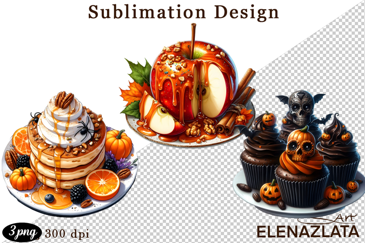 Sweet Halloween Clipart, Happy Halloween watercolor clipart