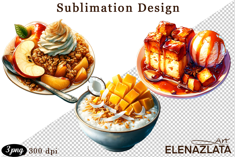 Sweet Clipart, Watercolor Sweet Flavors Clipart