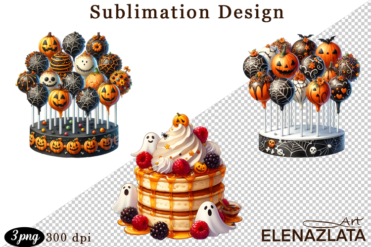 Sweet Halloween Clipart, Happy Halloween watercolor clipart