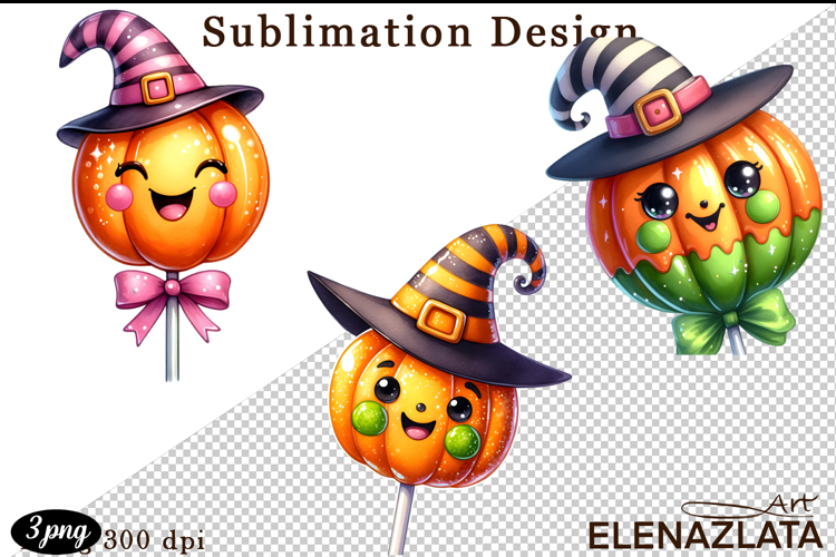 Sweet Halloween Clipart, Happy Halloween watercolor clipart