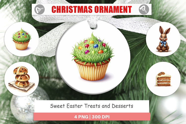 Easter Treats Desserts Ornament