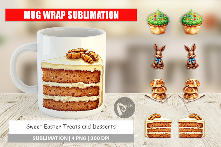 Easter Treats Desserts Mug Wrap