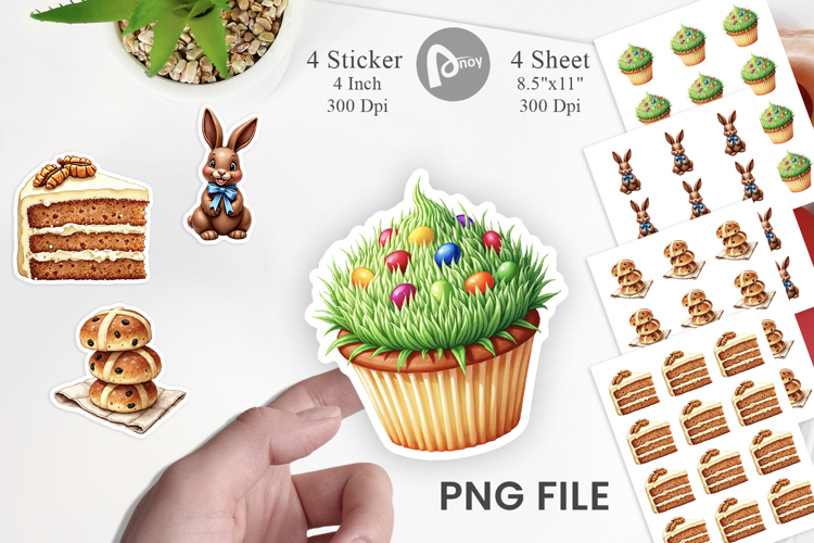 Easter Treats Desserts Sticker