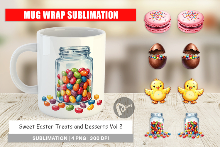 Easter Treats Desserts Mug Wrap