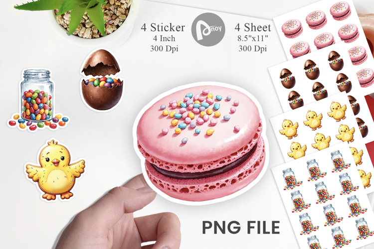 Easter Treats Desserts Sticker