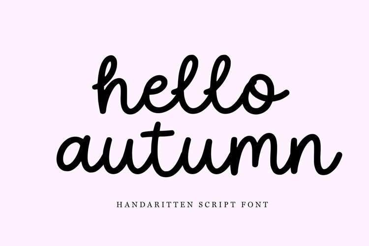 hello autumn - Handwritten Script Font example image 1