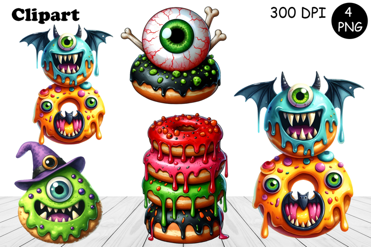Sweet Halloween Cake, sarcastik watercolor clipart