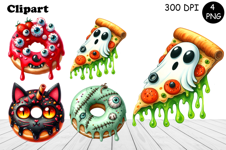 Sweet Halloween Cake, sarcastik watercolor clipart