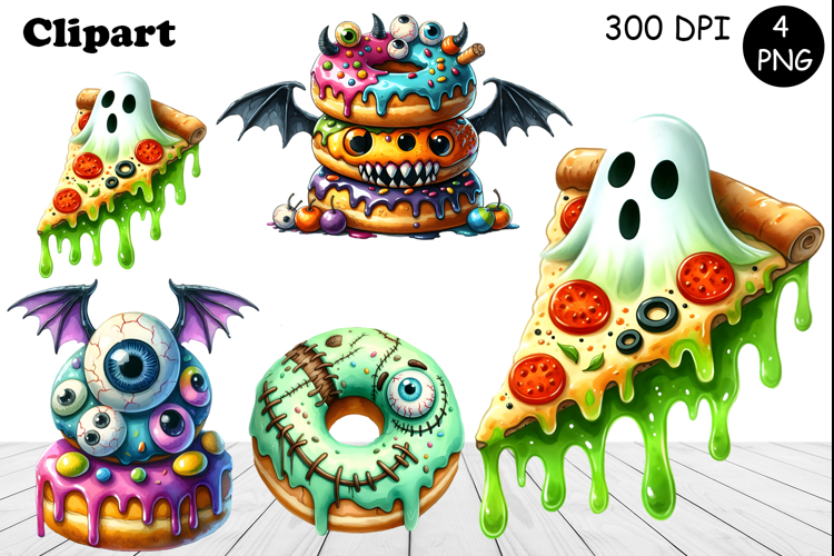 Sweet Halloween Cake, sarcastik watercolor clipart