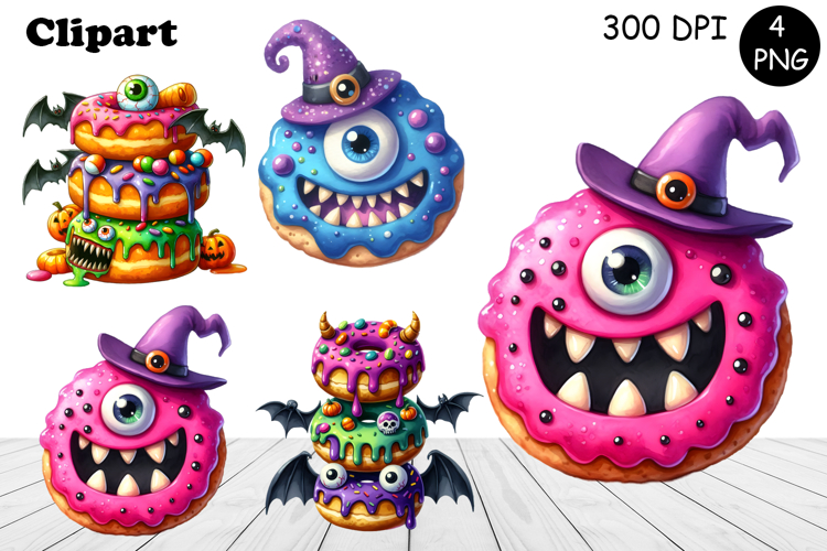Sweet Halloween Cake, sarcastik watercolor clipart