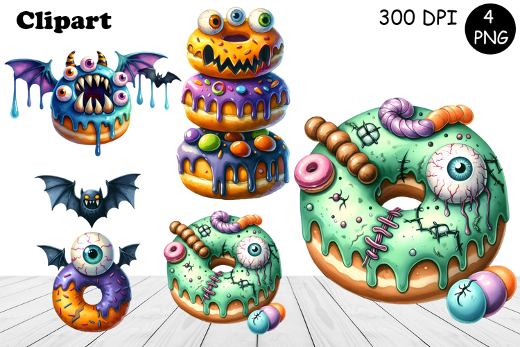 Sweet Halloween Cake, sarcastik watercolor clipart