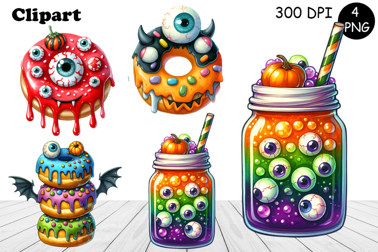 Sweet Halloween Cake, sarcastik watercolor clipart
