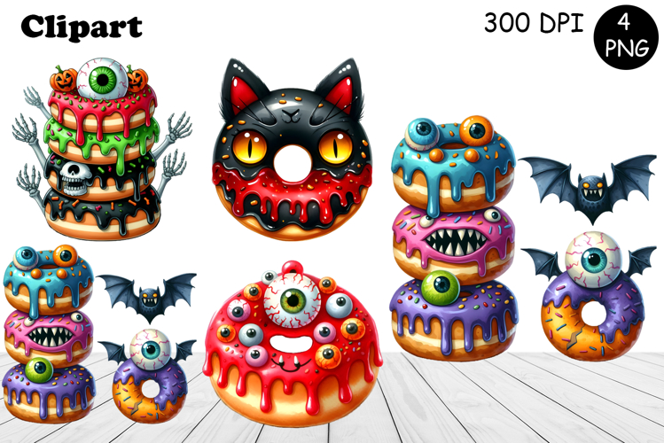 Sweet Halloween Cake, sarcastik watercolor clipart