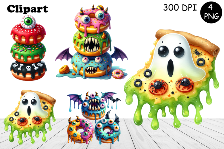 Sweet Halloween Cake, sarcastik watercolor clipart
