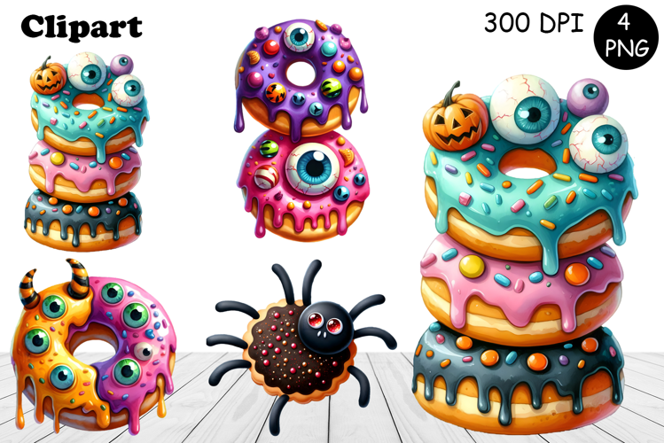 Sweet Halloween Cake, sarcastik watercolor clipart