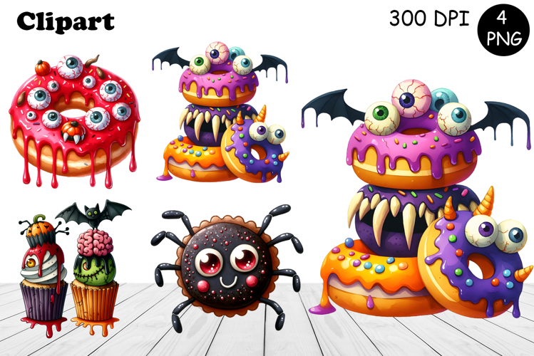 Sweet Halloween Cake, sarcastik watercolor clipart