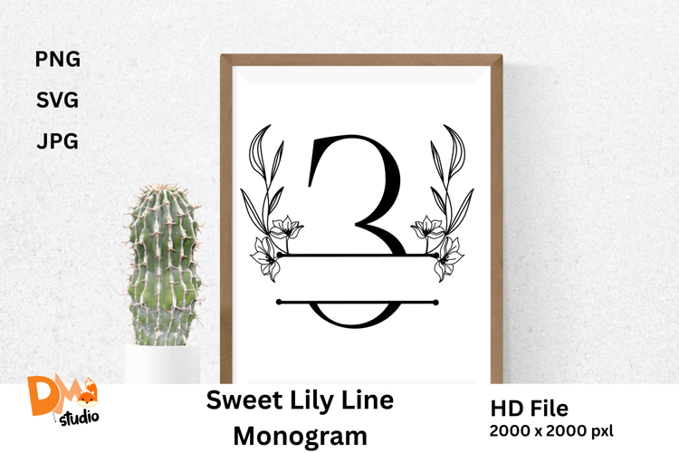 Sweet Lily Line Monogram