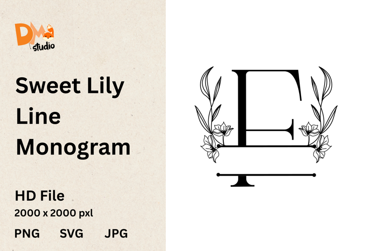Sweet Lily Line Monogram