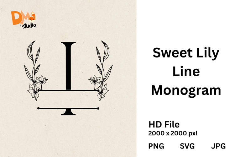 Sweet Lily Line Monogram